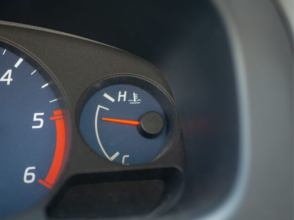 Country Diesel Mechanics | Close-up of a car dashboard showing the engine temperature gauge. The needle points near the middle, indicating a normal engine temperature—far from common car issues or typical vehicle problems faced in the Northern Territory. | Alice Springs